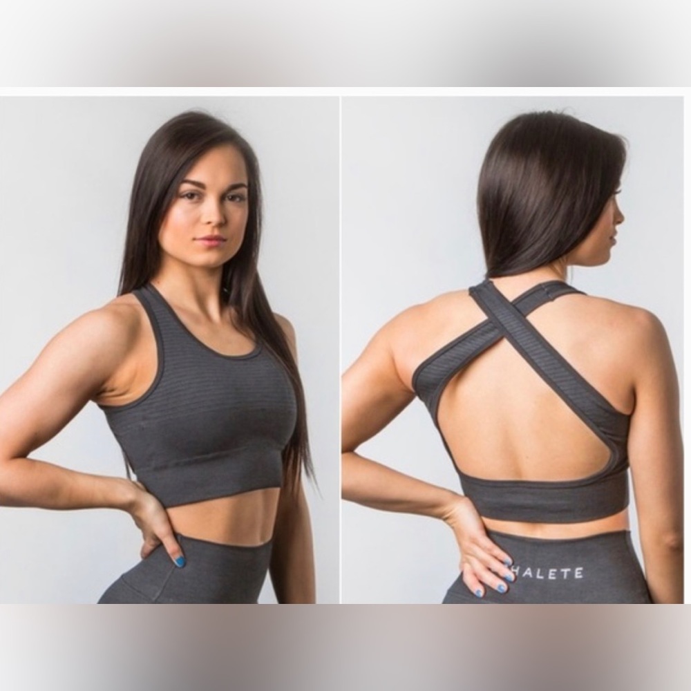 Alphalete Revival Vault Bra | Charcoal, S